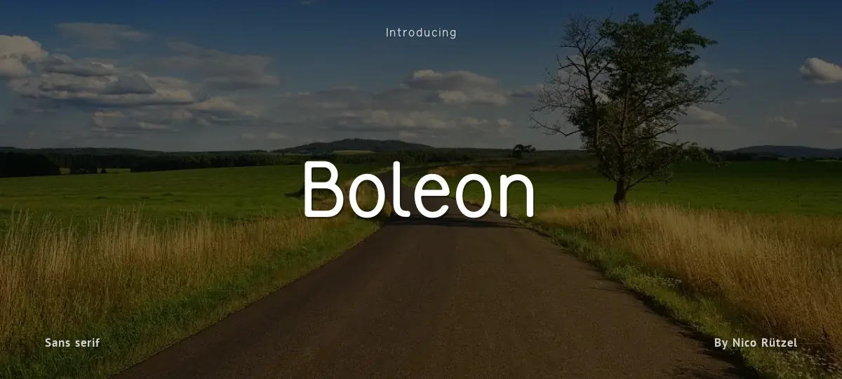 Boleon font preview