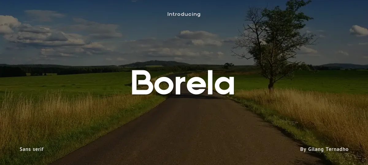 Borela font preview