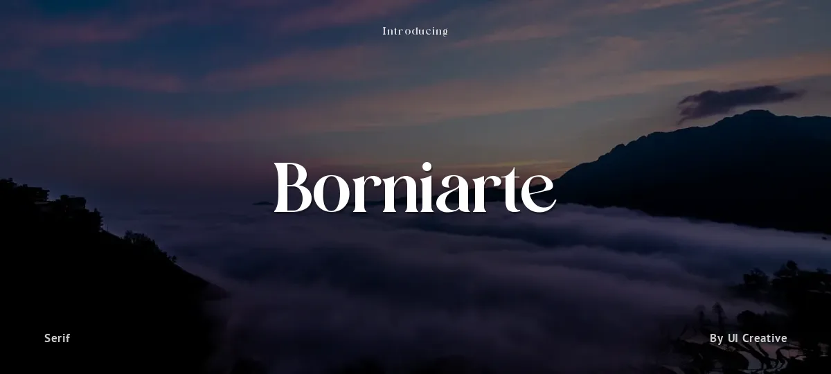 Borniarte font preview