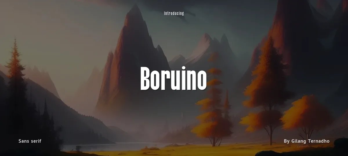 Boruino font preview