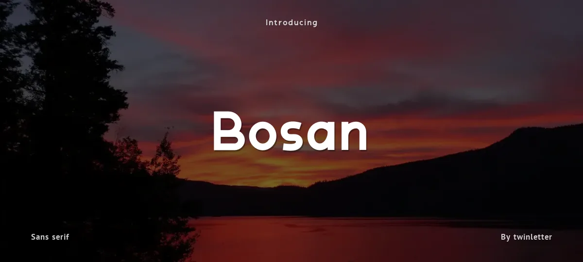 Bosan font preview