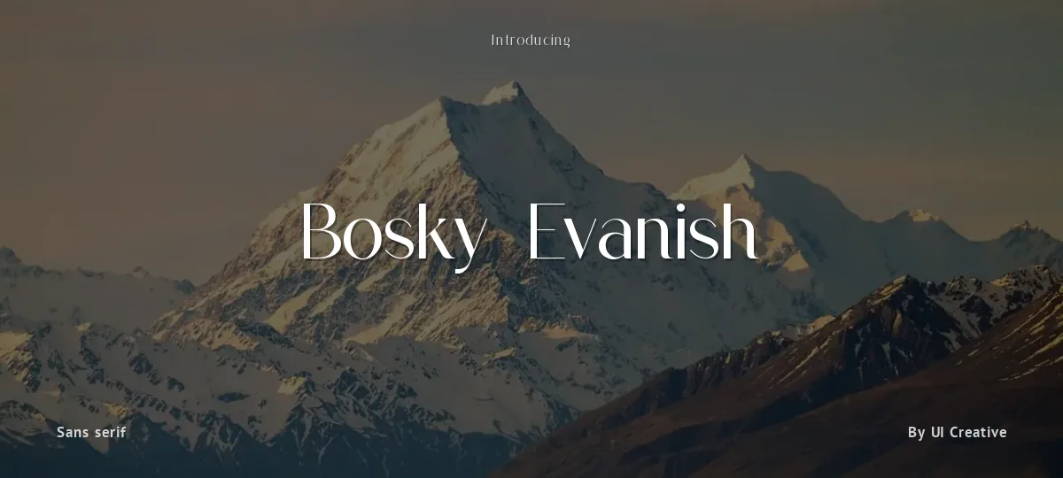 Bosky Evanish font preview