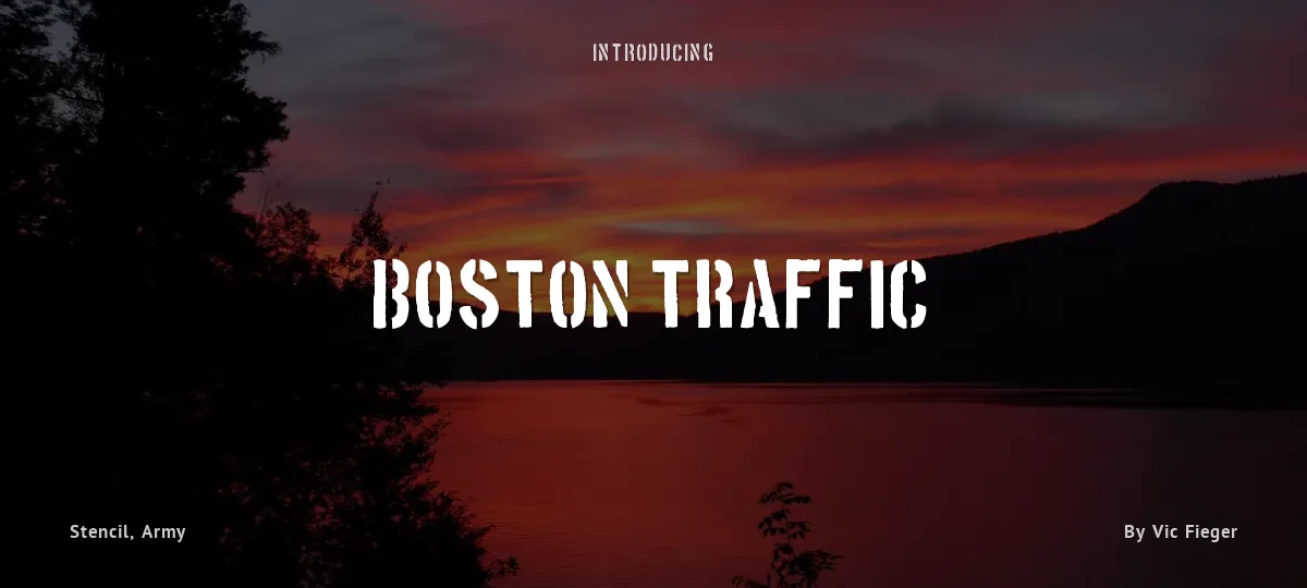 Boston Traffic font preview