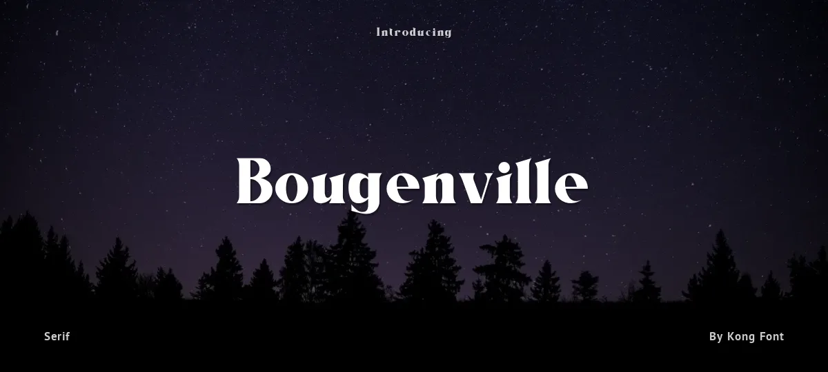 Bougenville font preview