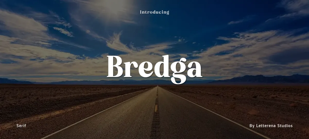 Bredga font preview