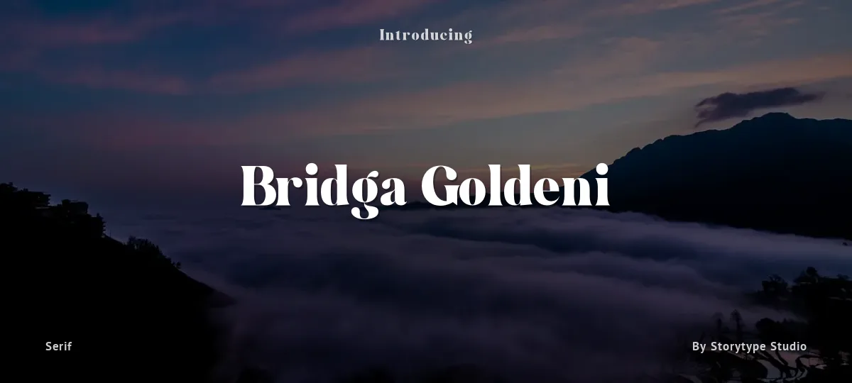 Bridga Goldeni font preview