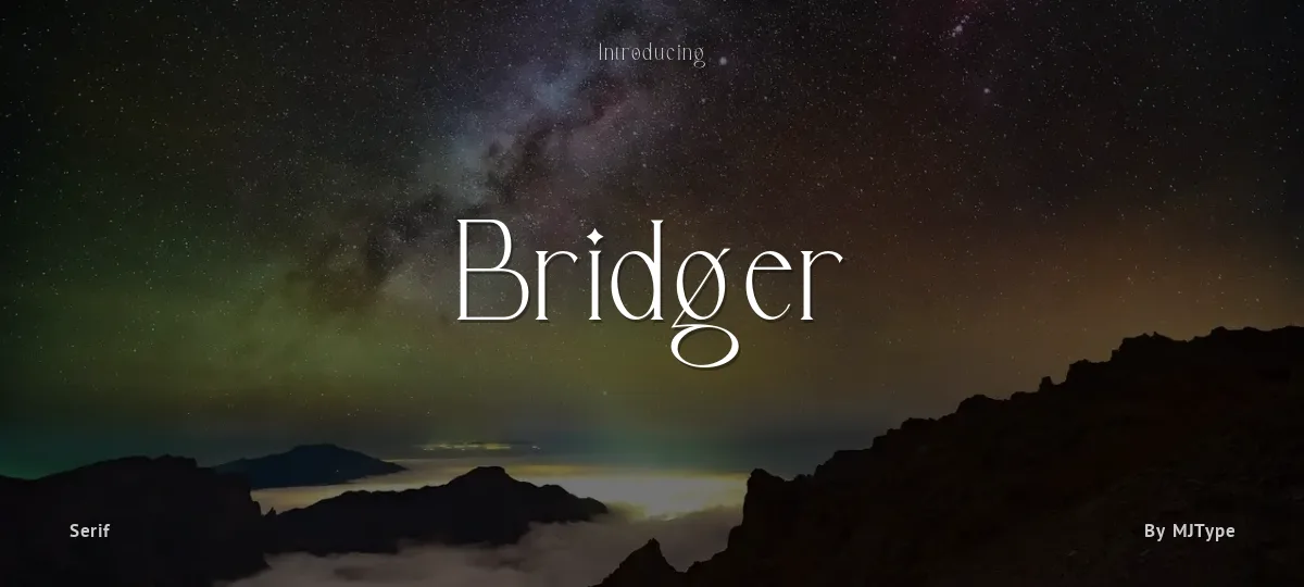 Bridger font preview