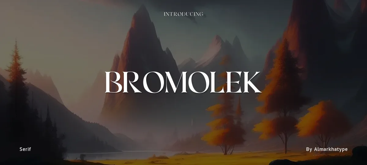 Bromolek font preview
