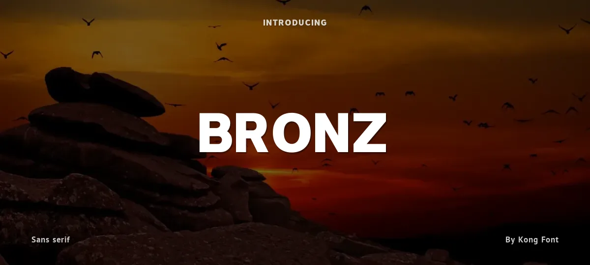 Bronz font preview