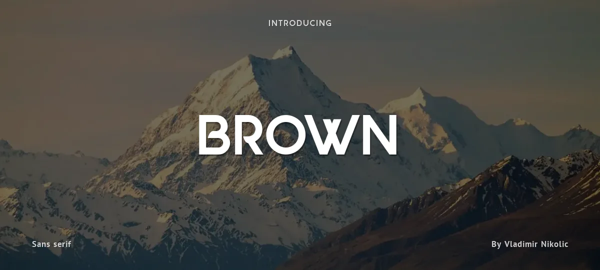 Brown font preview