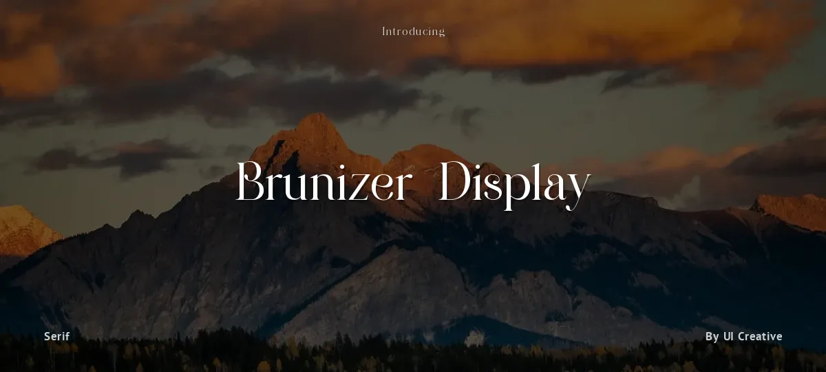 Brunizer Display font preview