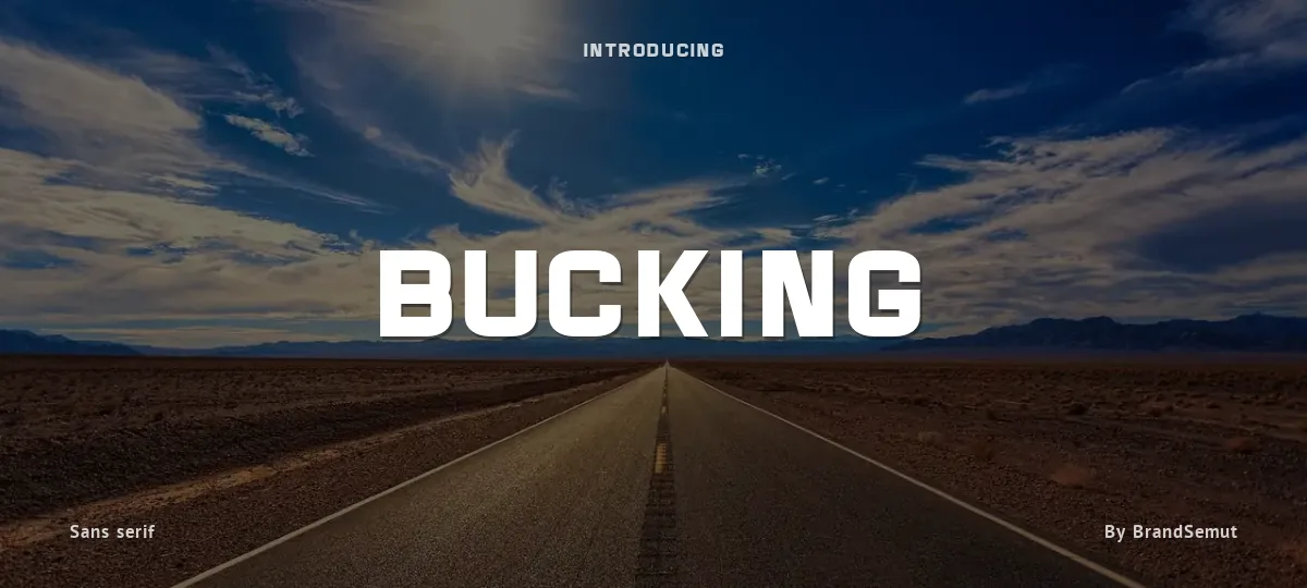 Bucking font preview
