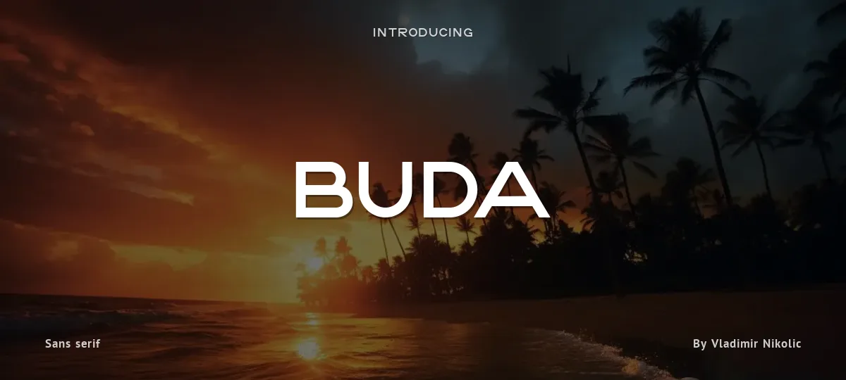 Buda font preview