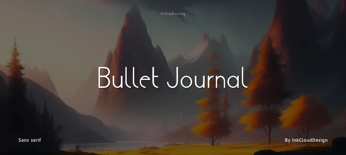 Bullet Journal font preview