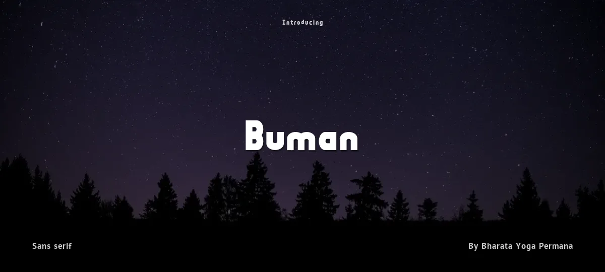 Buman font preview