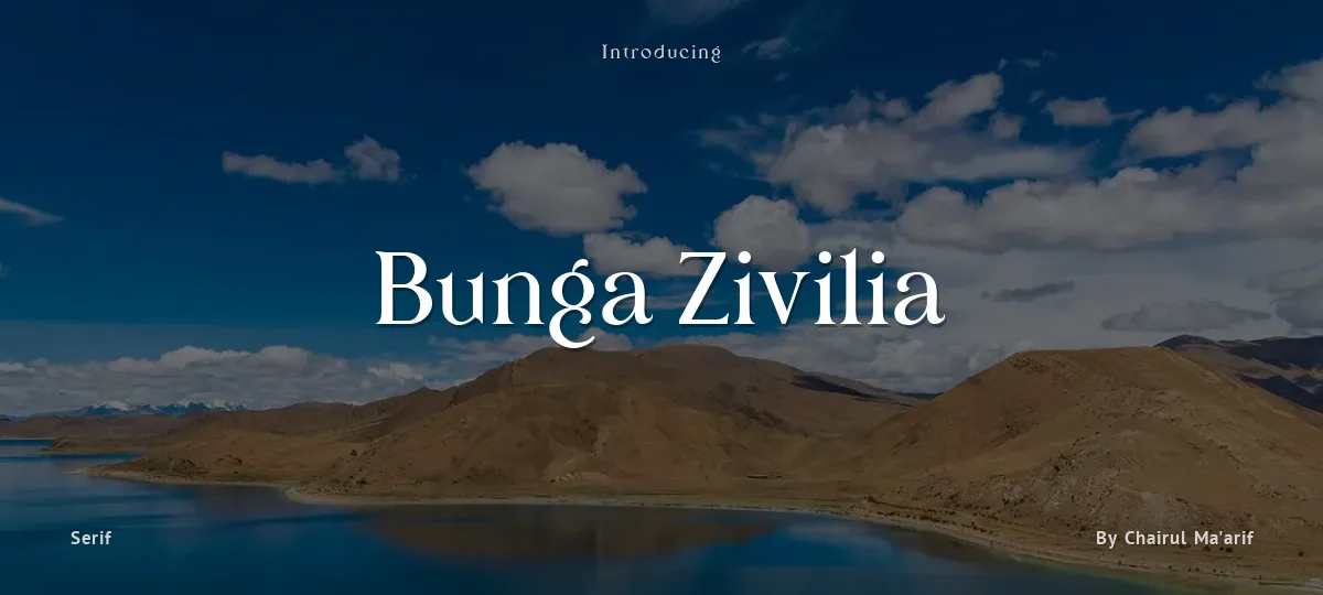 Bunga Zivilia font preview