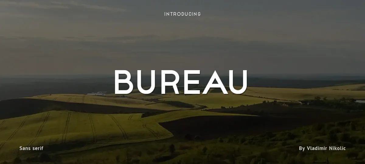 Bureau font preview