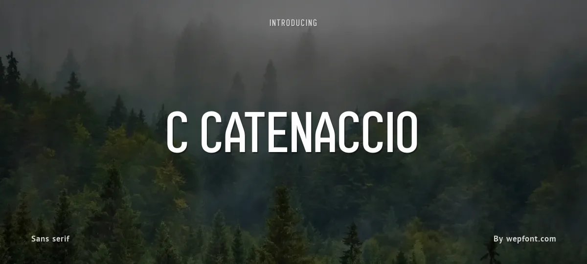 c Catenaccio font preview