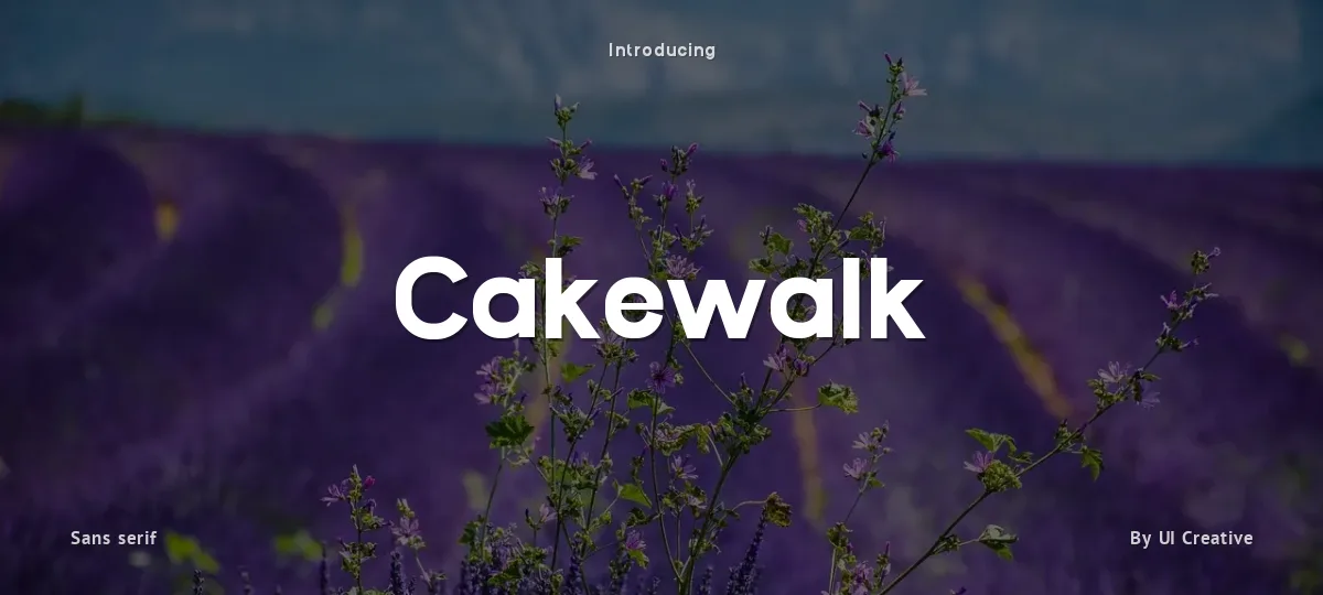 Cakewalk font preview