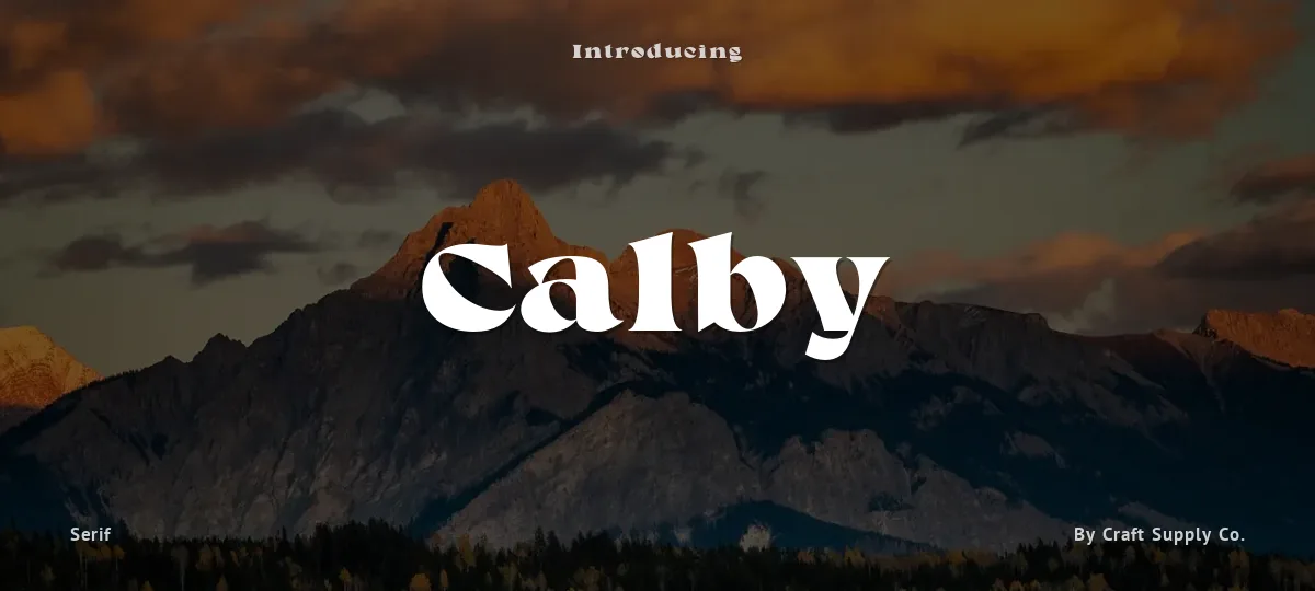 Calby font preview