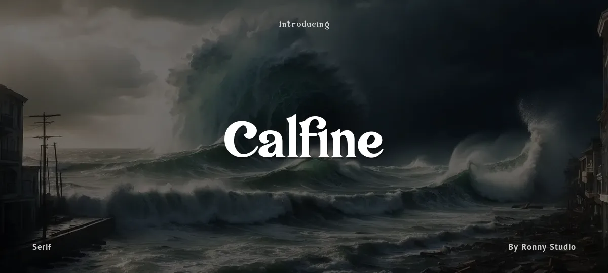 Calfine font preview