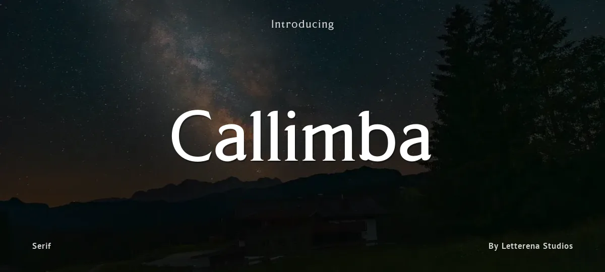 Callimba font preview