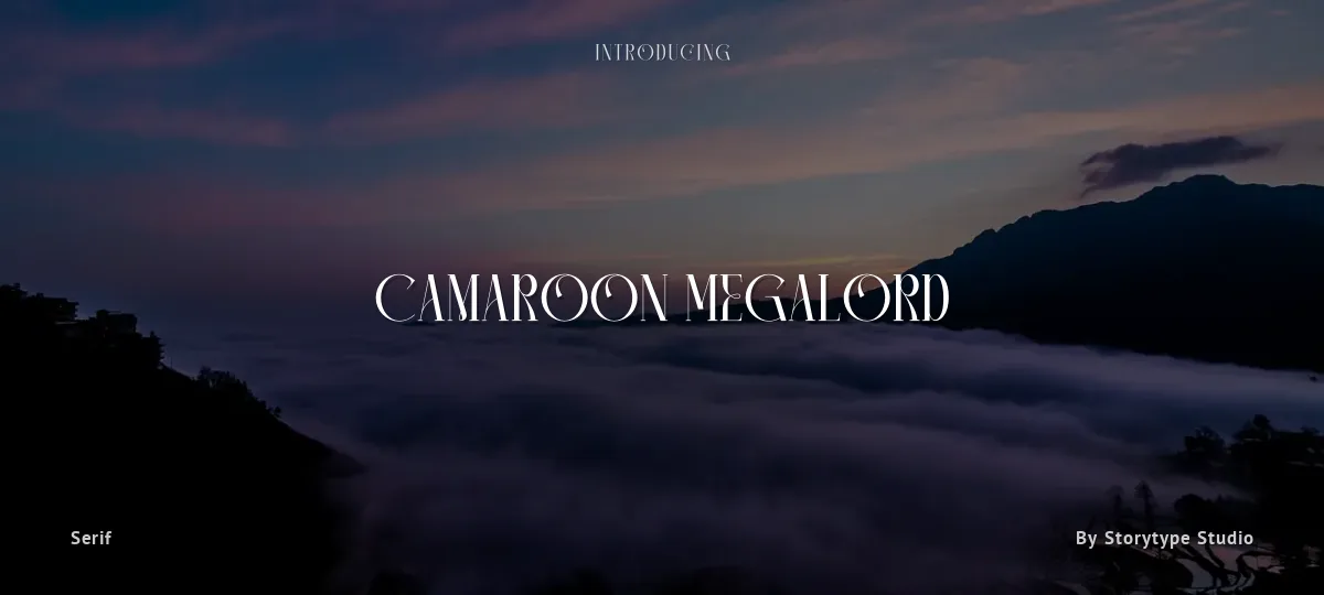 Camaroon Megalord font preview