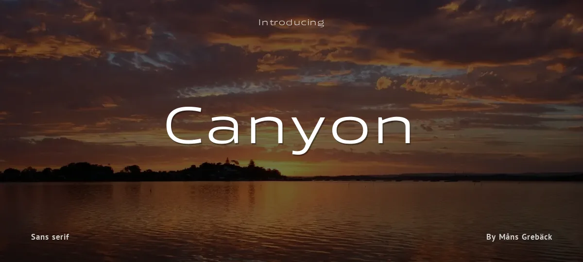 Canyon font preview