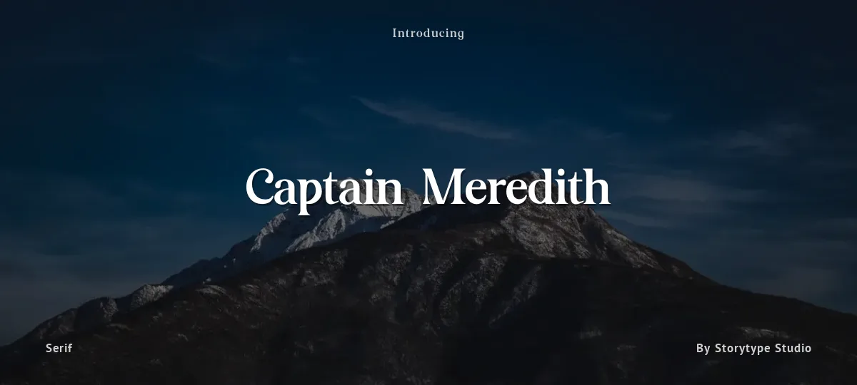 Captain Meredith font preview