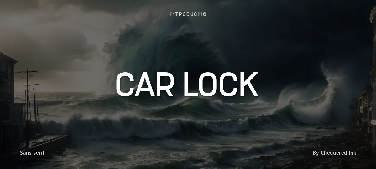 Car Lock font preview