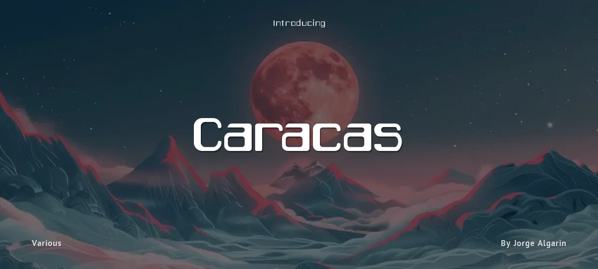 Caracas font preview