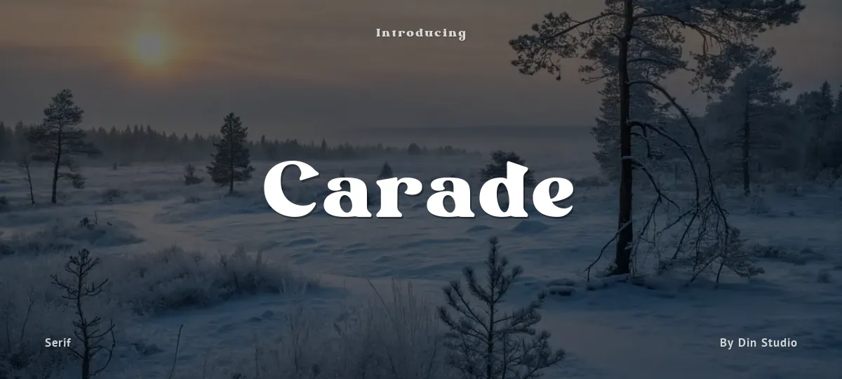 Carade font preview