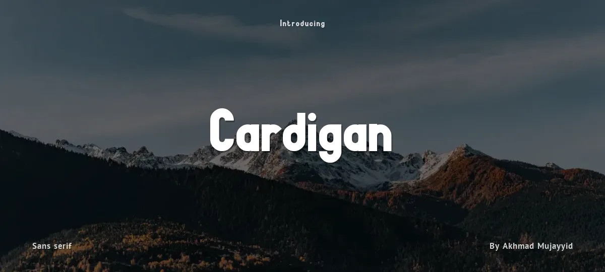 Cardigan font preview