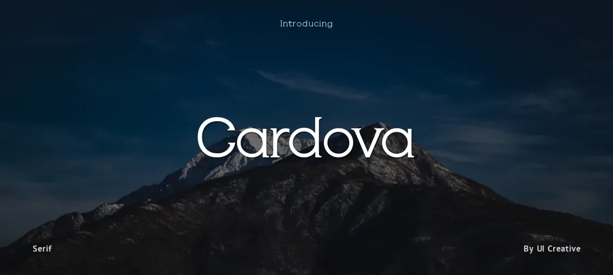 Cardova font preview