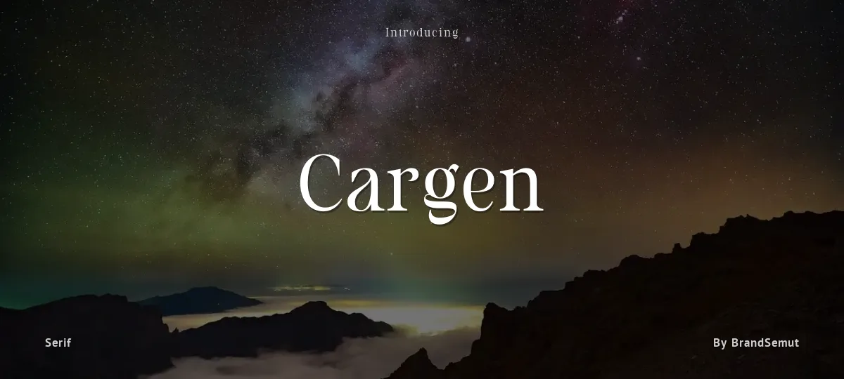 Cargen font preview