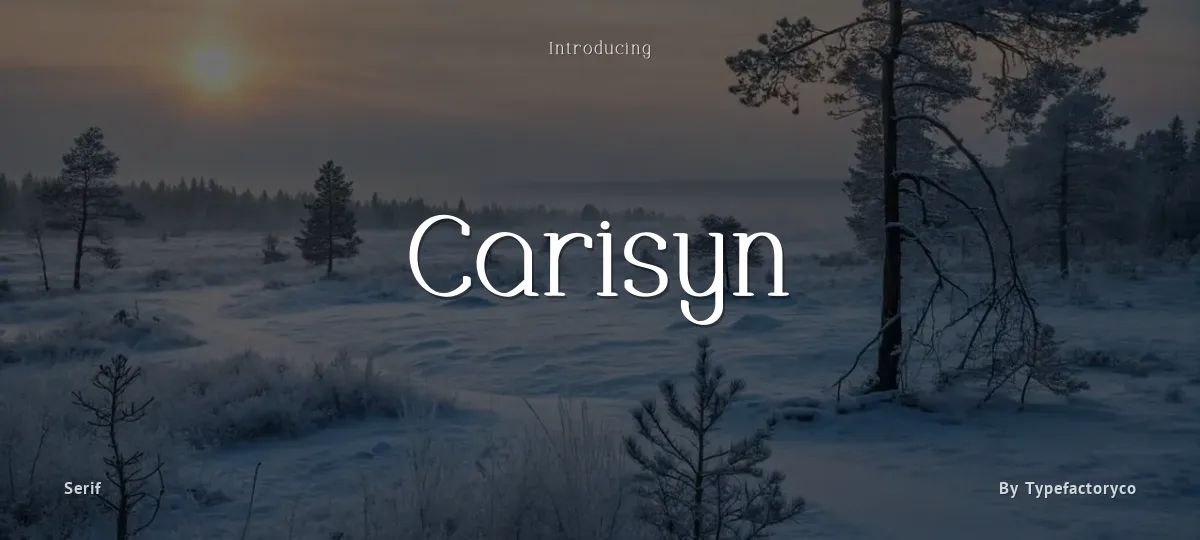 Carisyn font preview