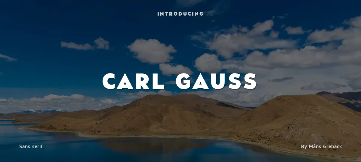 Carl Gauss font preview
