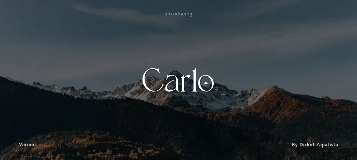 Carlo font preview
