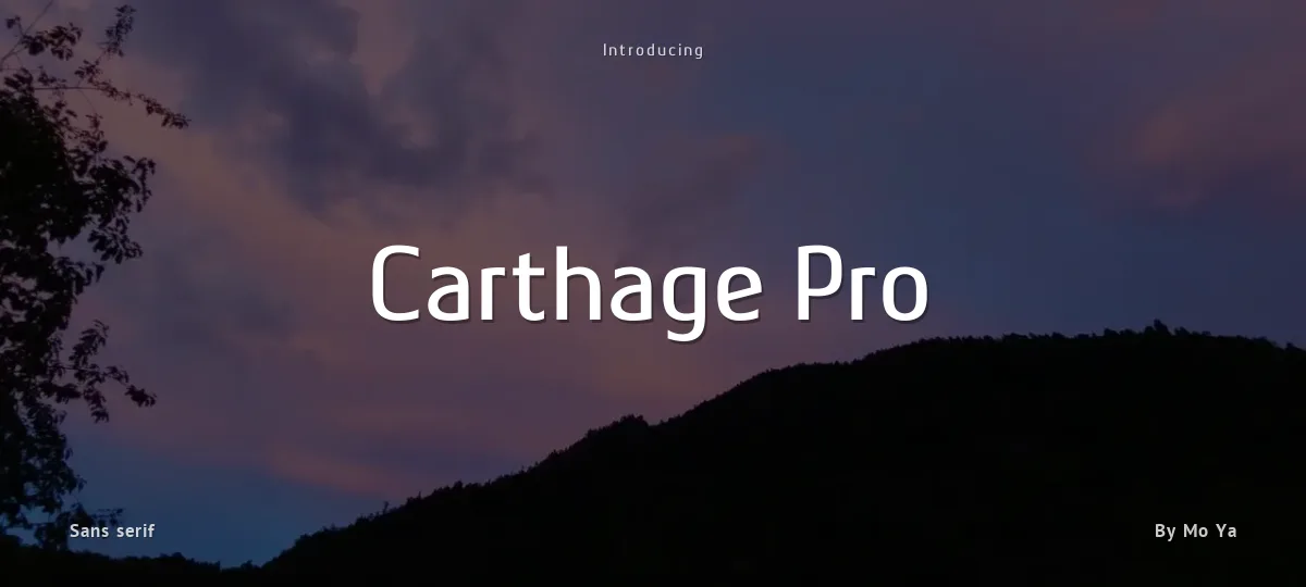 Carthage Pro font preview