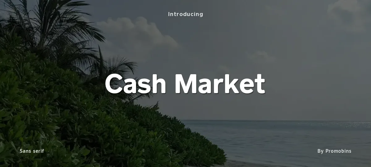 Cash Market font preview