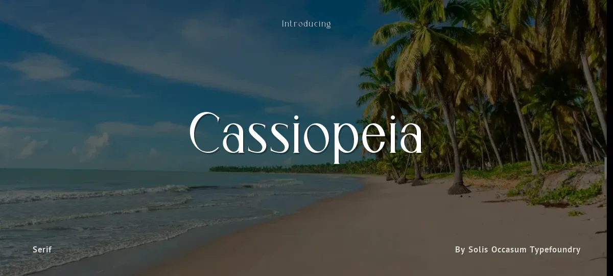 Cassiopeia font preview