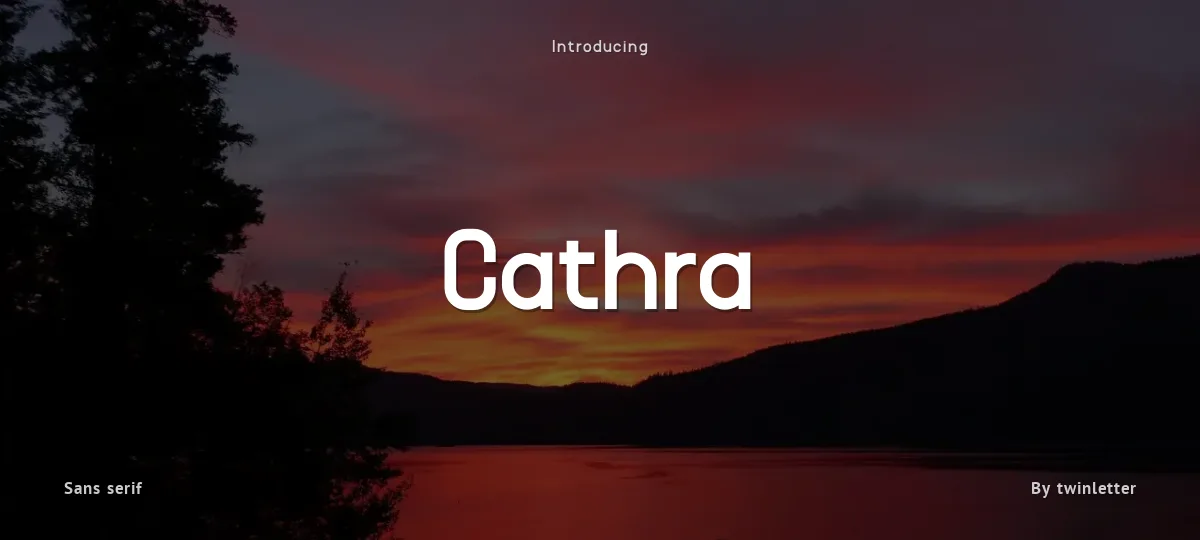 Cathra font preview