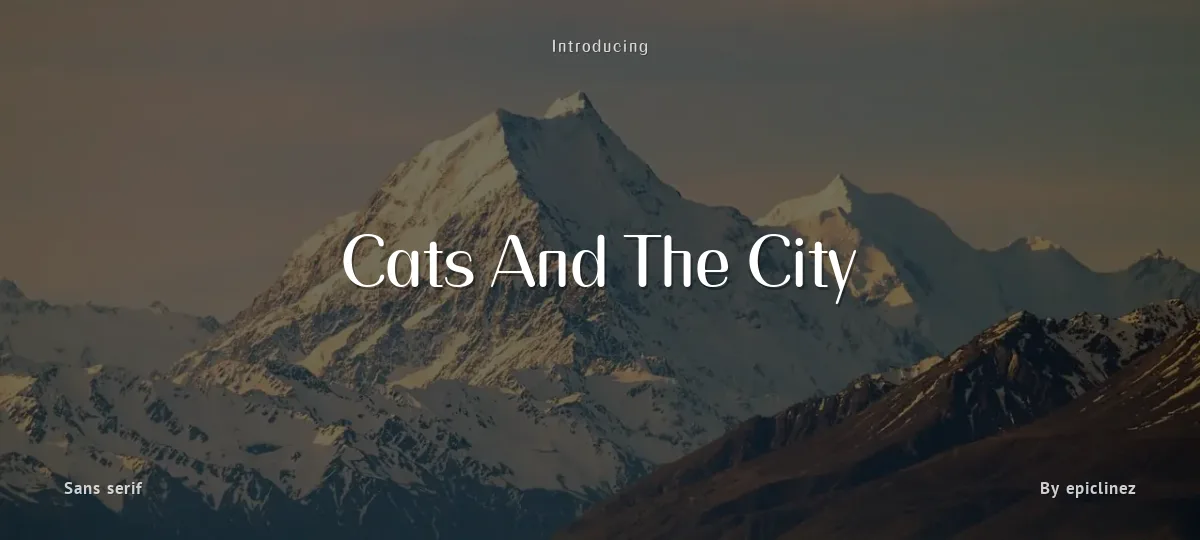 Cats And The City font preview