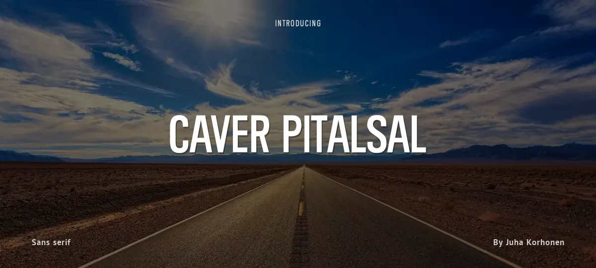 Caver Pitalsal font preview