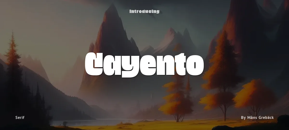 Cayento font preview