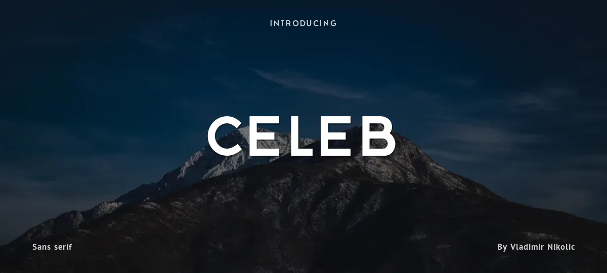 Celeb font preview