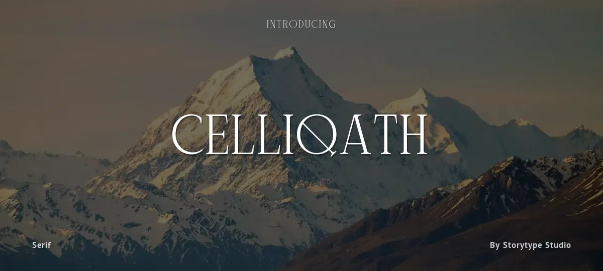 Celliqath font preview