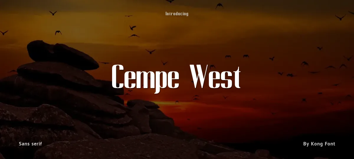 Cempe West font preview