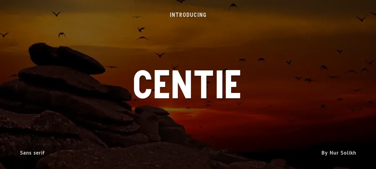 Centie font preview