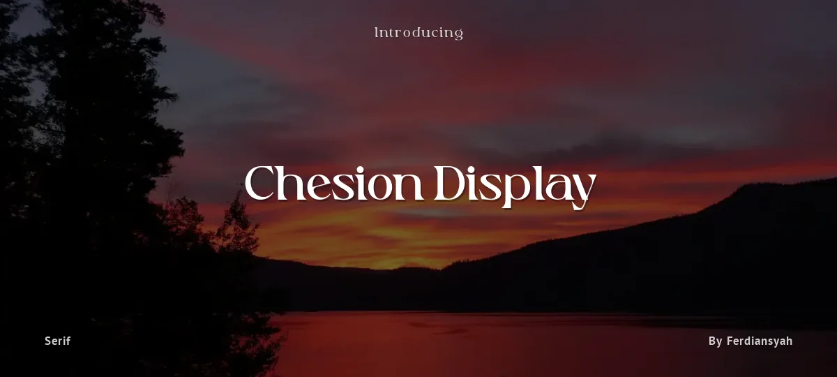 Chesion Display font preview
